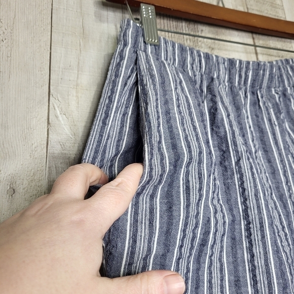 Appleseeds Cotton Striped Pants. Blue & White. Size 8P. 8 Petite - Picture 4 of 10